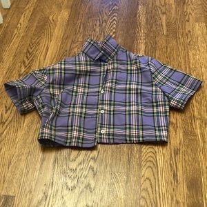Plaid and purple cover up from Brandy